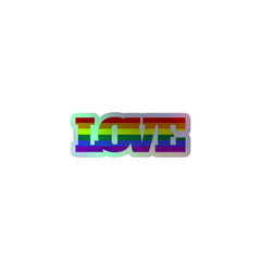 Gay Love Holographic Stickers