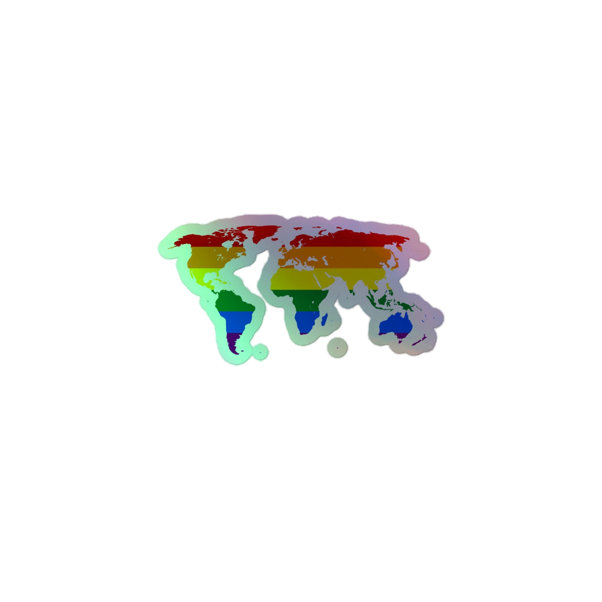 Gay Map Holographic Stickers