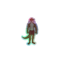 Gay Otter Holographic Stickers