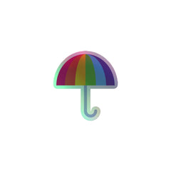 Gay Umbrella Holographic Stickers