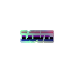 Genderfluid Love Holographic Stickers