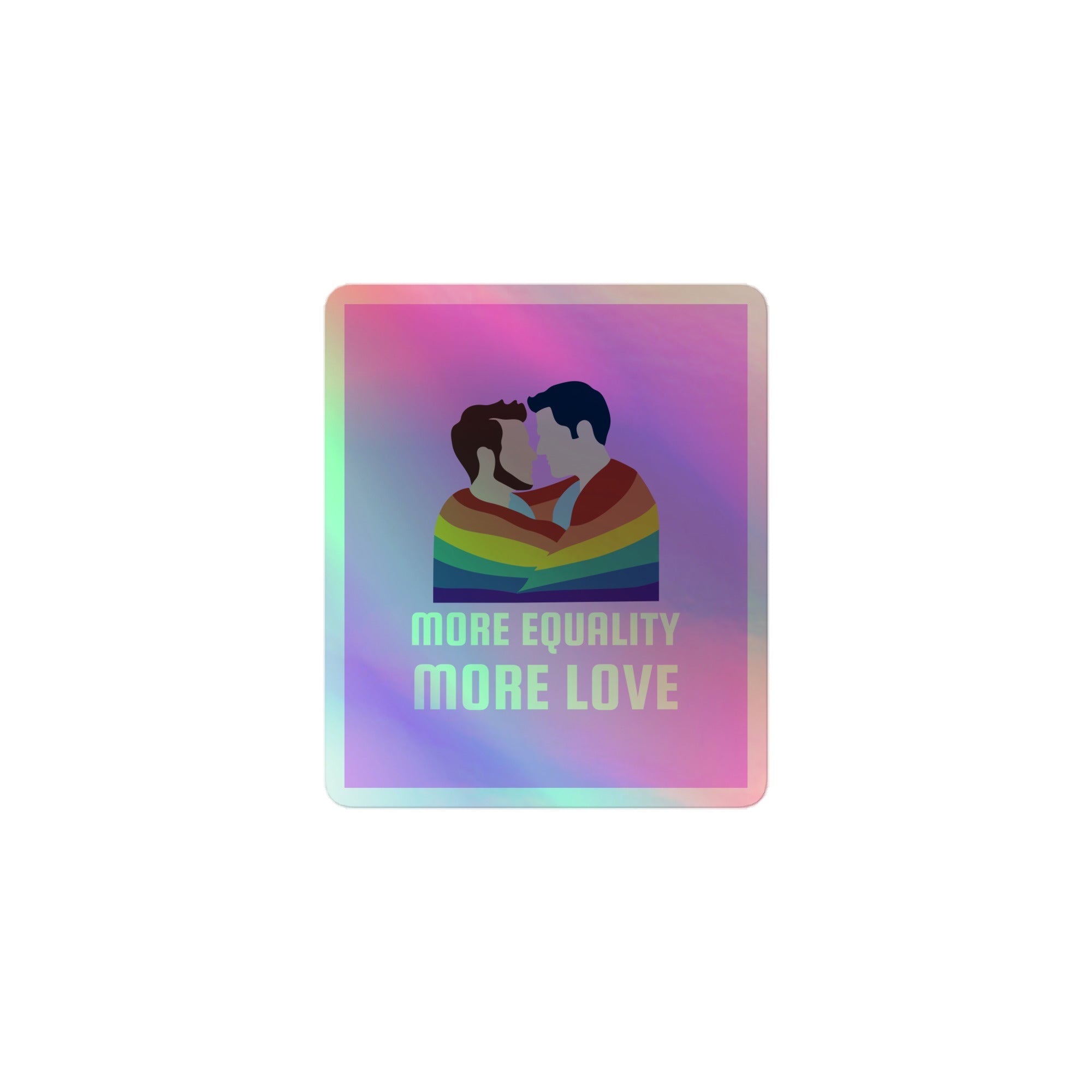 LGBT Couple Holographic Stickers