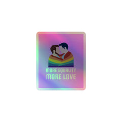 LGBT Couple Holographic Stickers