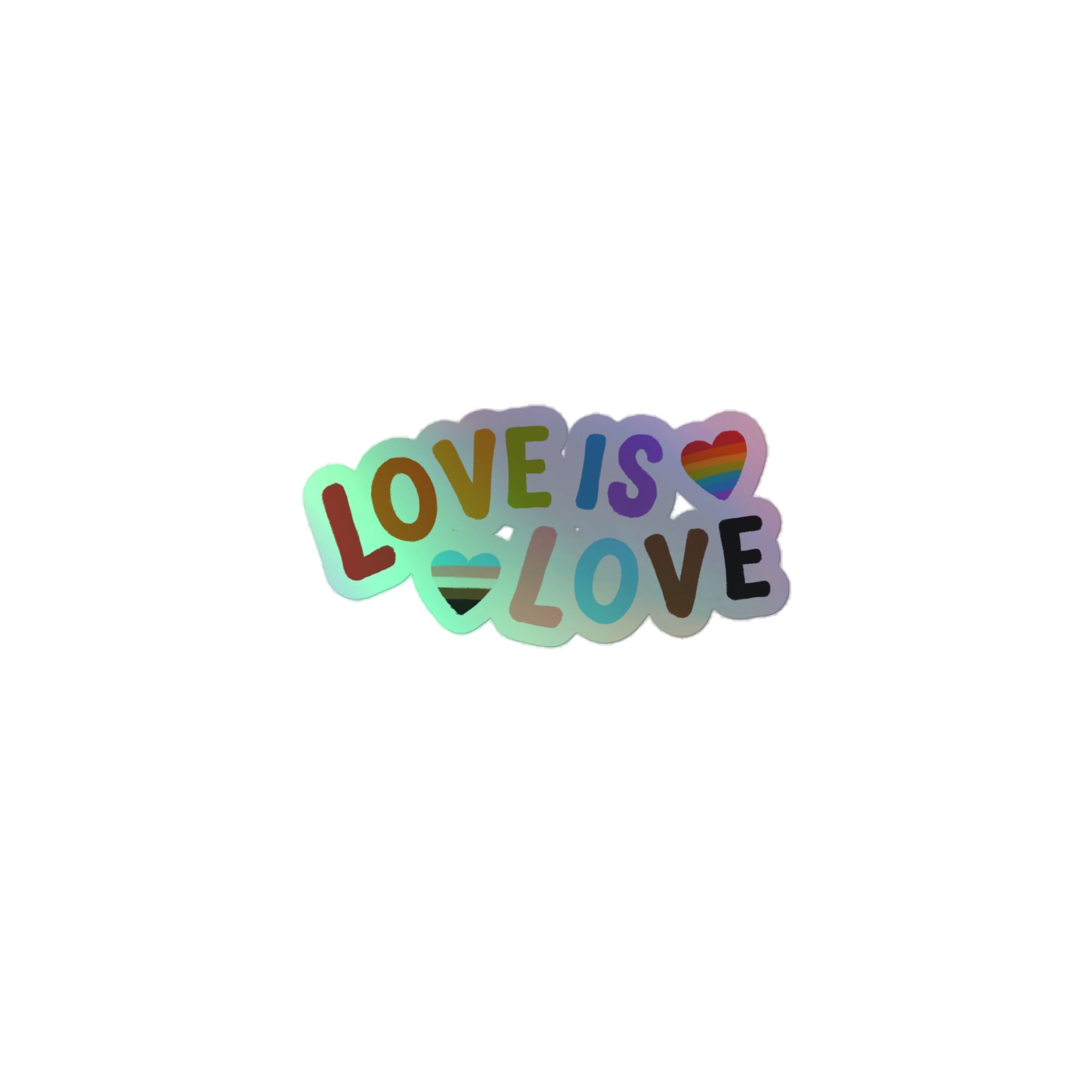 Love Is Love  LGBTQ Holographic Stickers