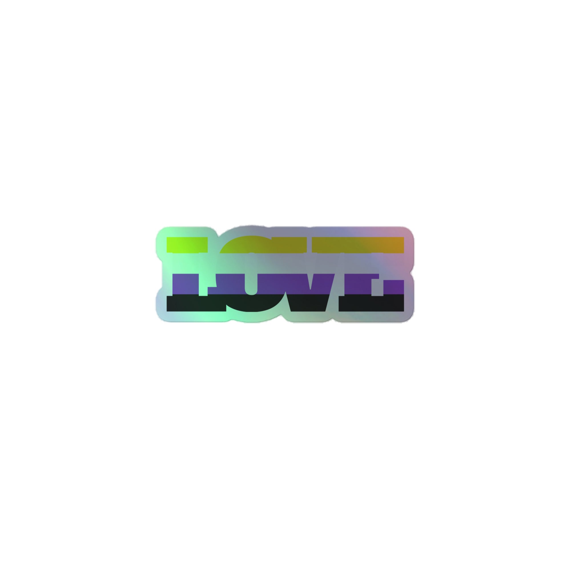 Non-Binary Love Holographic Stickers