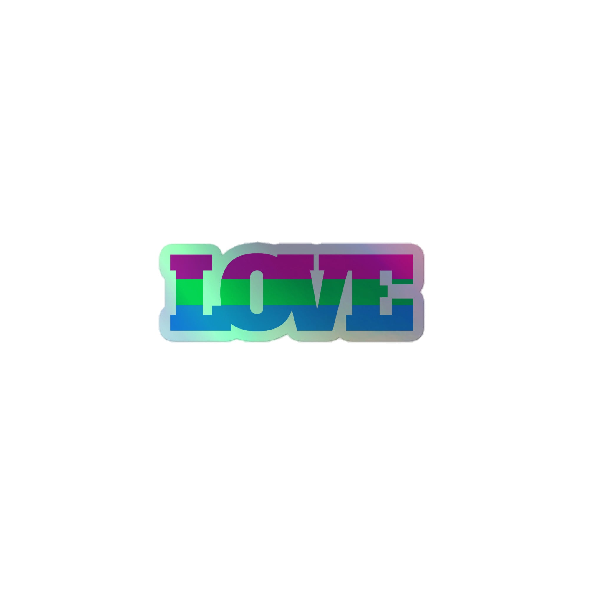 Polysexual Love Holographic Stickers