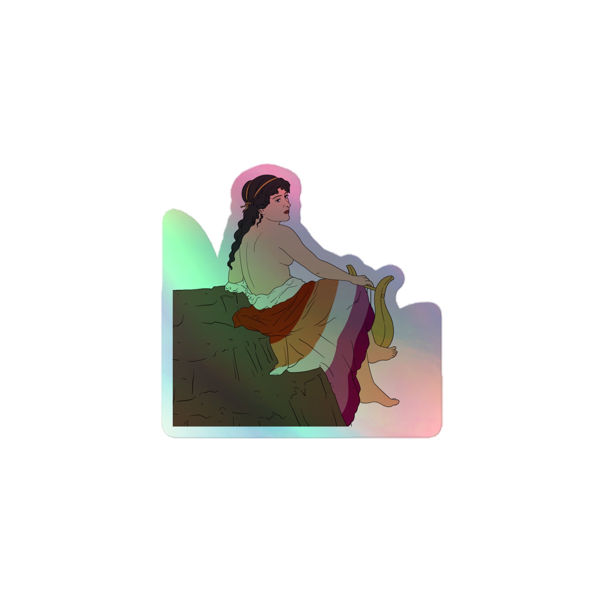 Sappho Of Lesbos Holographic Stickers