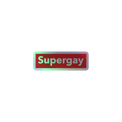 Supergay Holographic Stickers