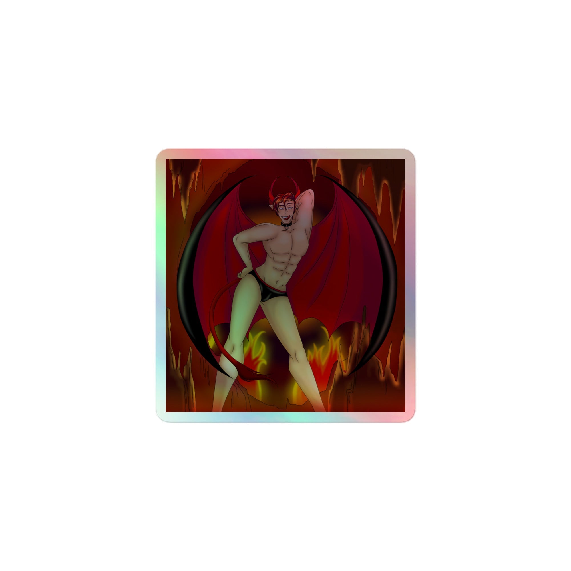 The Demon Of Homosexuality Holographic Stickers