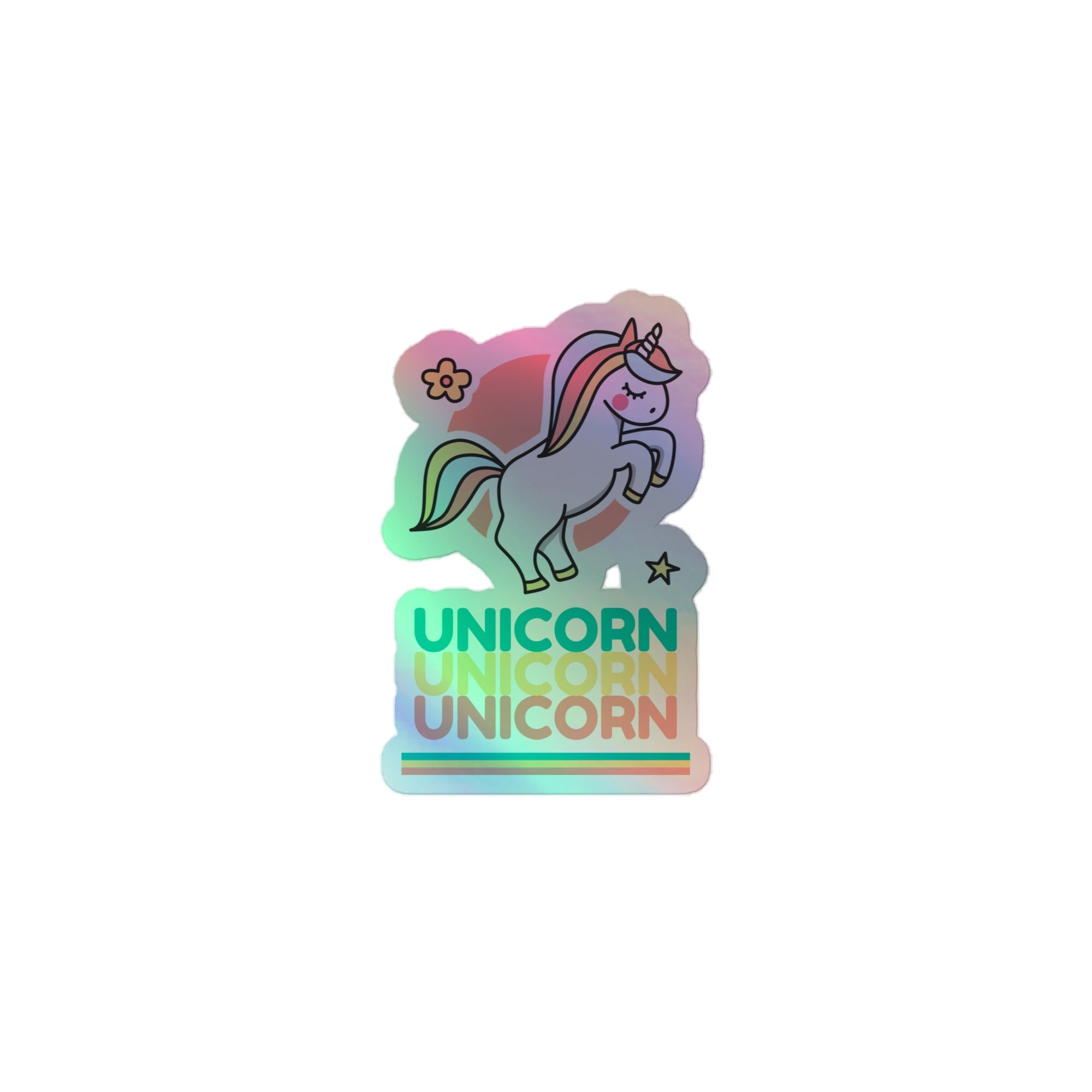 Unicorn Unicorn Unicorn Holographic Stickers