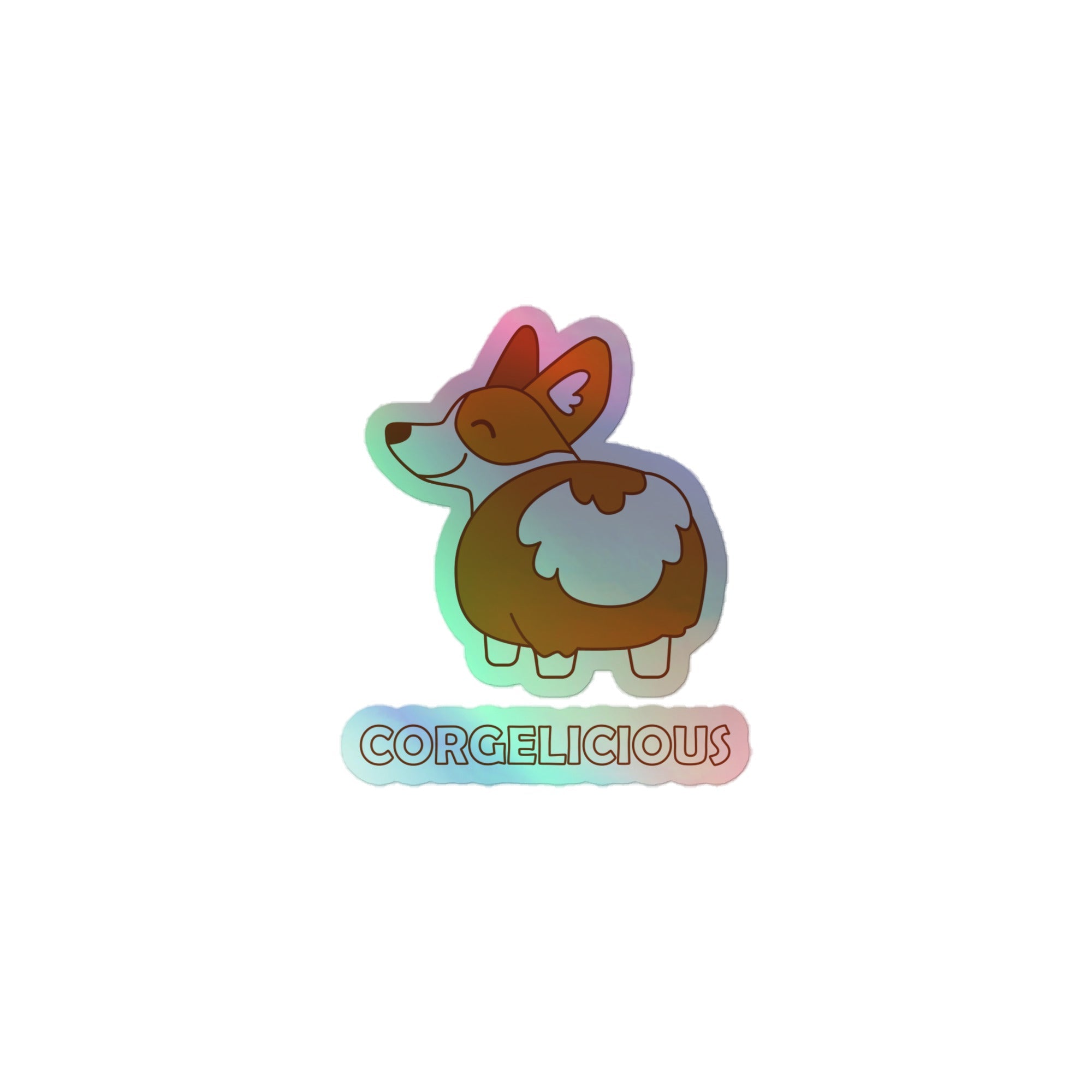 Corgelicious Holographic Stickers