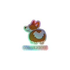 Corgelicious Holographic Stickers