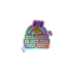 Straight Is Not The Only Way! Holographic Stickers