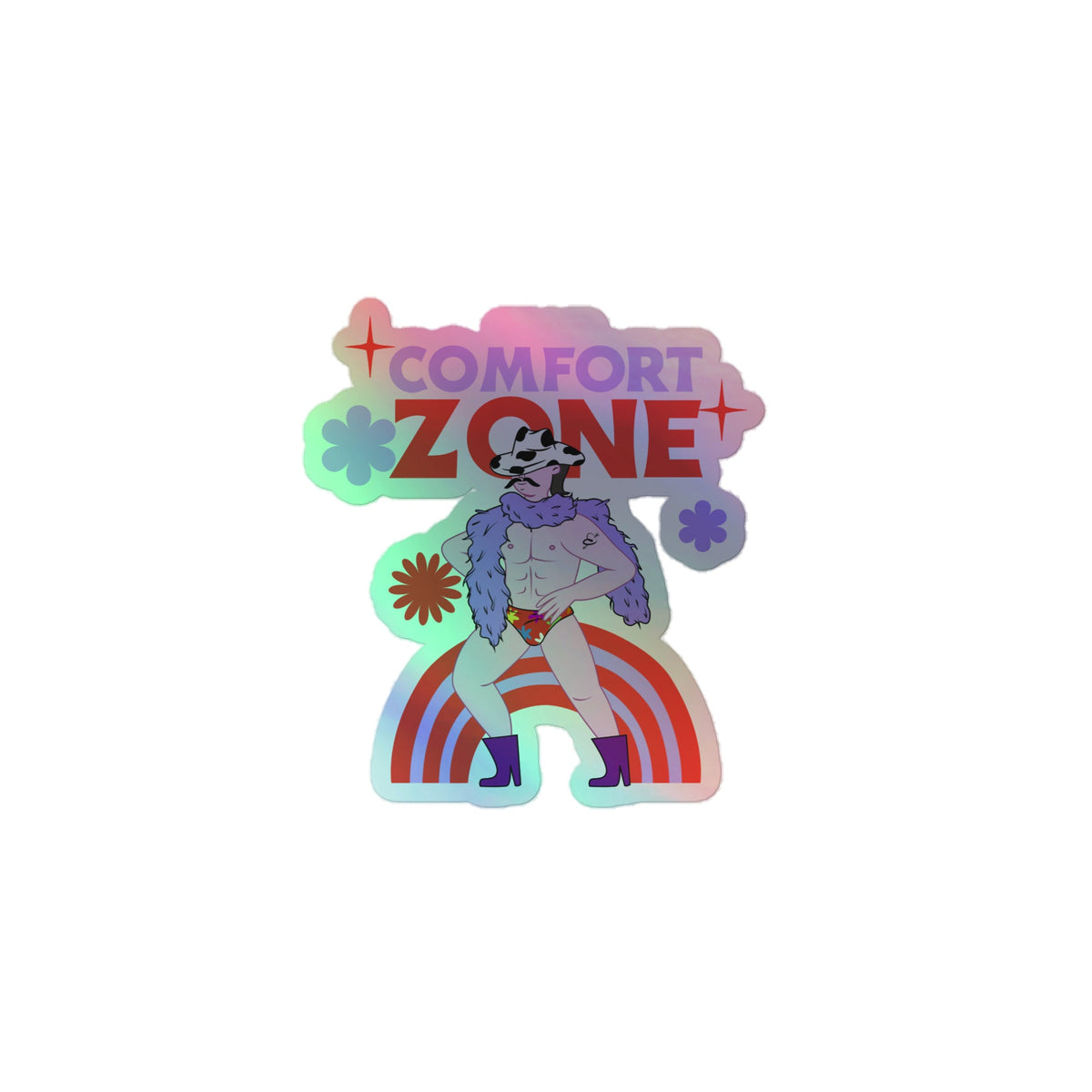 This Is My Comfort Zone Holographic Stickers
