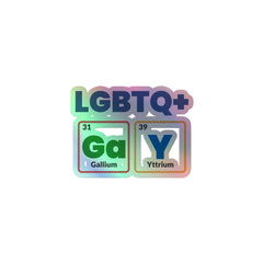 LGBTQ+ GaY Holographic Stickers
