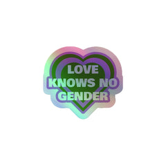 Love Knows No Gender Holographic Stickers