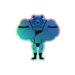 Fetish Gay Bear Holographic Stickers
