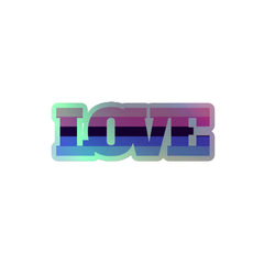 Omnisexual Love Holographic Stickers