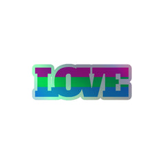 Polysexual Love Holographic Stickers