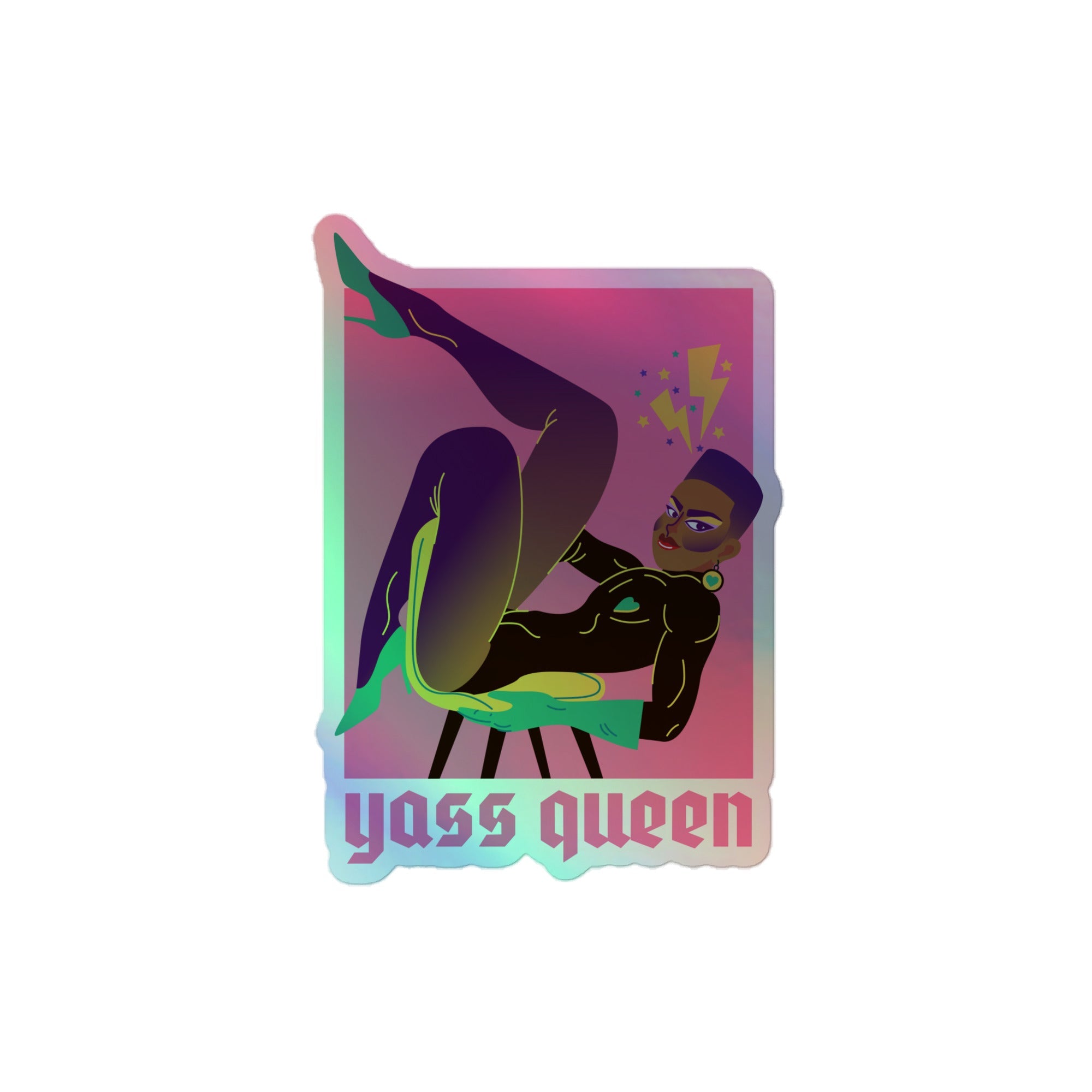 Yass Queen Holographic Stickers