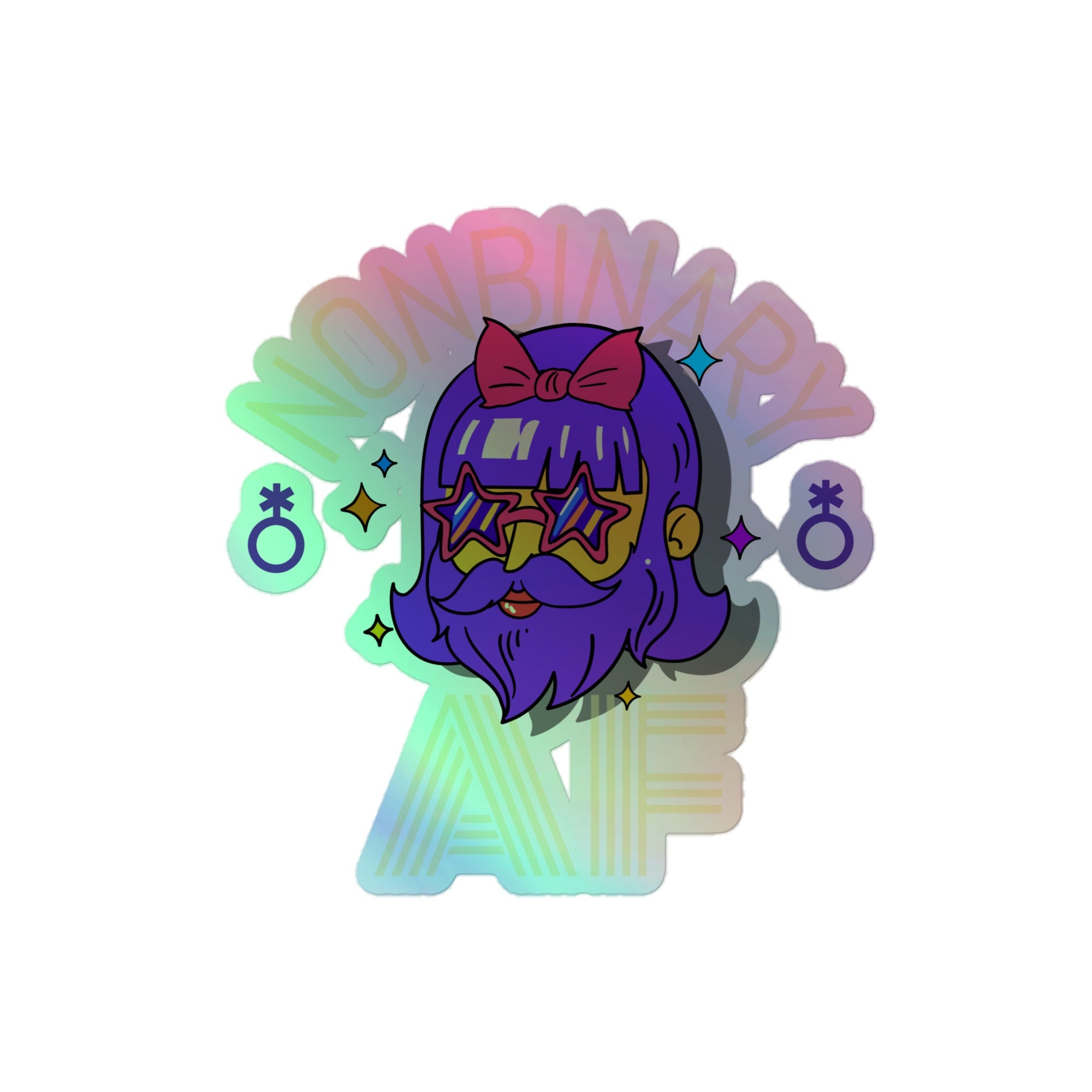 Nonbinary AF Holographic Stickers