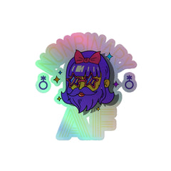 Nonbinary AF Holographic Stickers