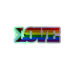 Progress LGBT Love Holographic Stickers
