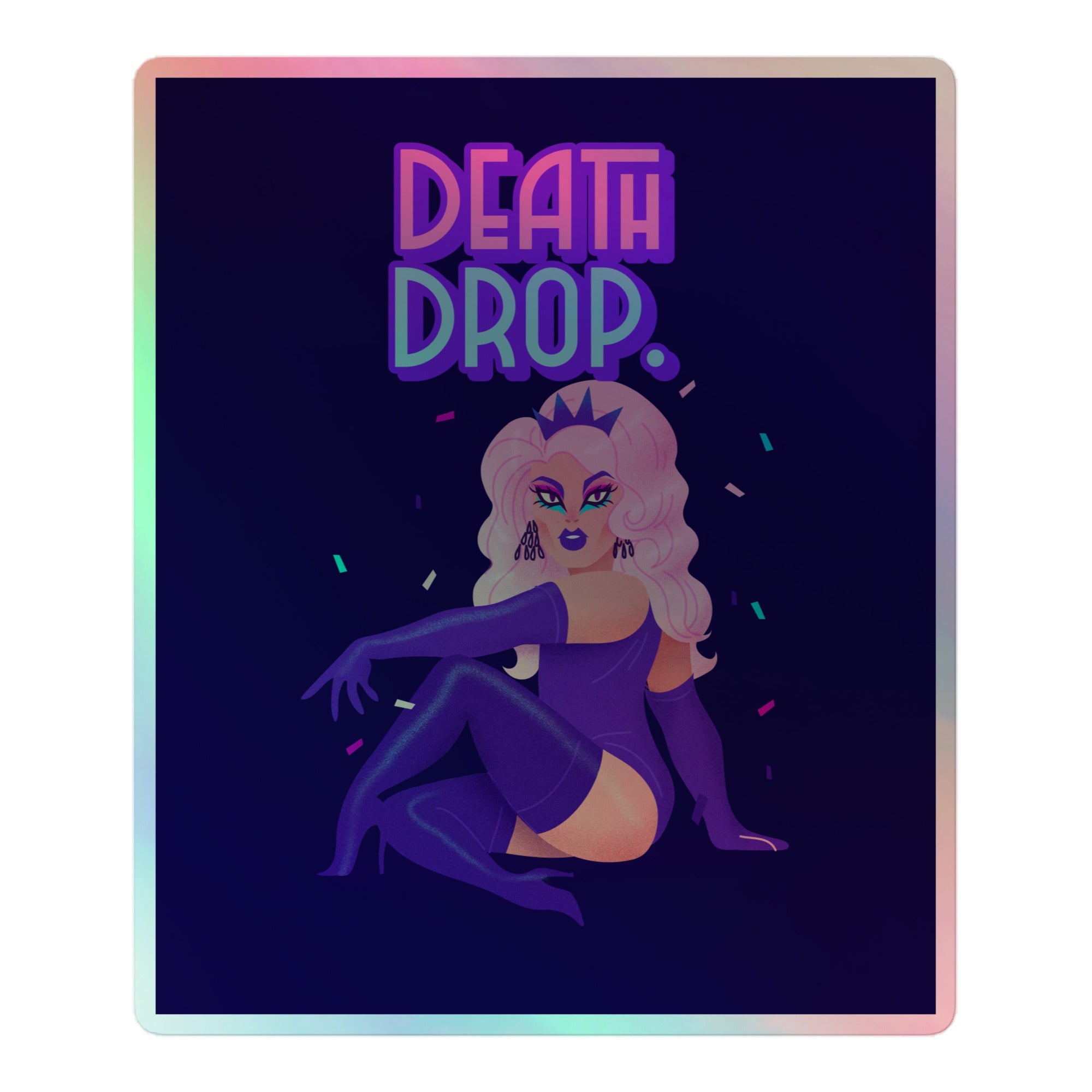 Death Drop Holographic Stickers