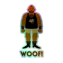 Woof! Gay Bear Holographic Stickers