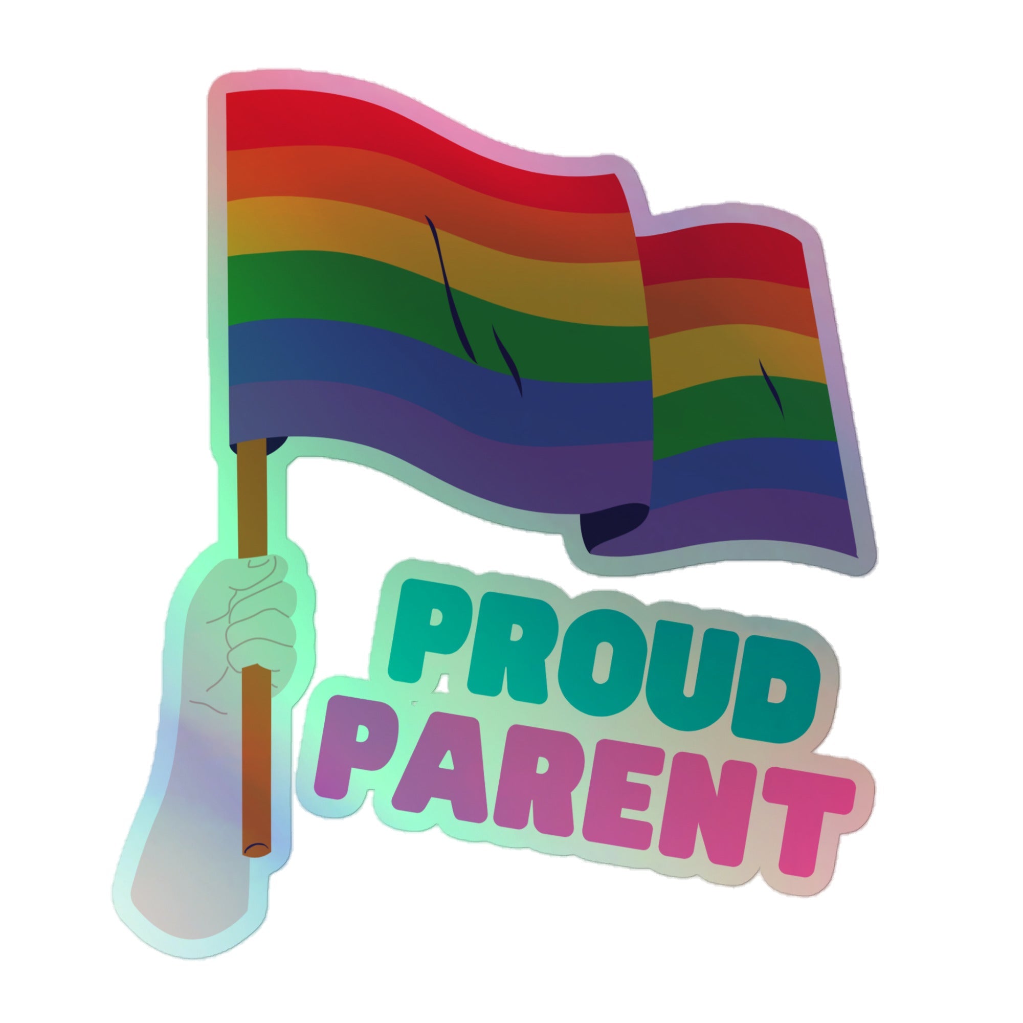 Proud Parent Holographic Stickers