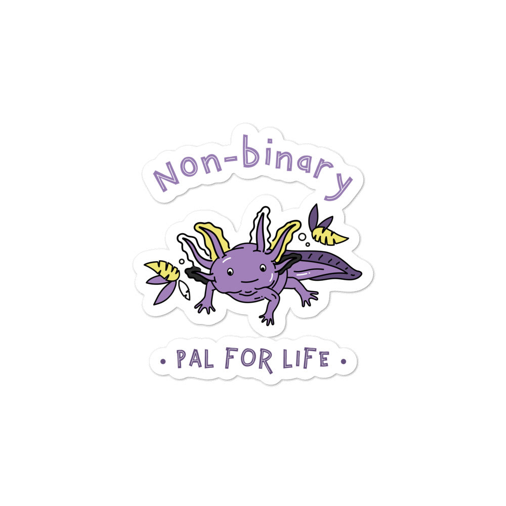 Non-Binary Pal For Life Bubble-Free Stickers