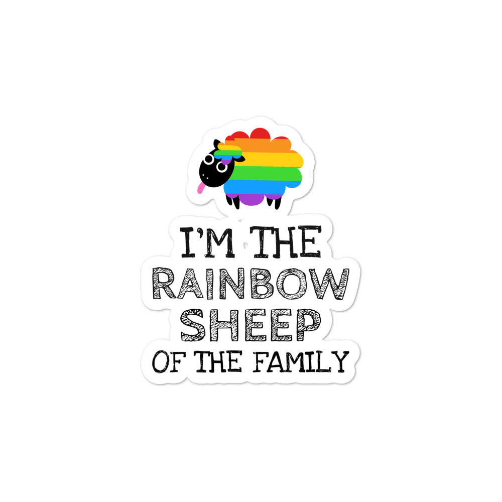 I'm The Rainbow Sheep Of The Family Bubble-Free Stickers