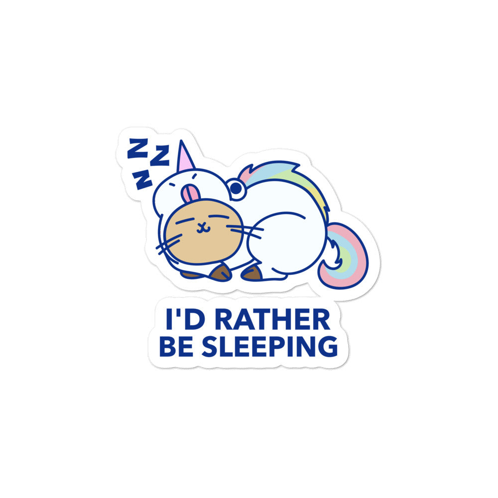 I'd Rather Be Sleeping Bubble-Free Stickers