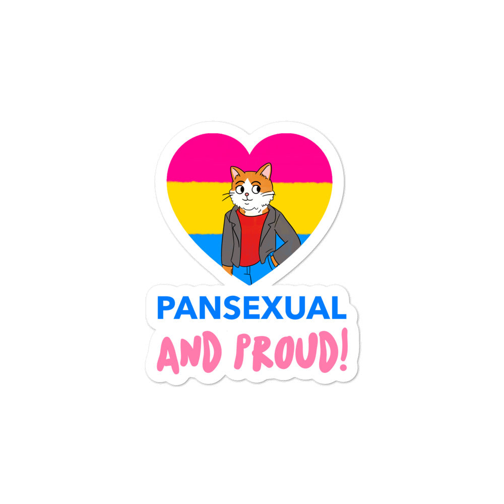 Pansexual And Proud Bubble-Free Stickers