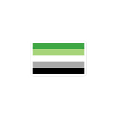 Aromantic Flag Bubble-Free Stickers