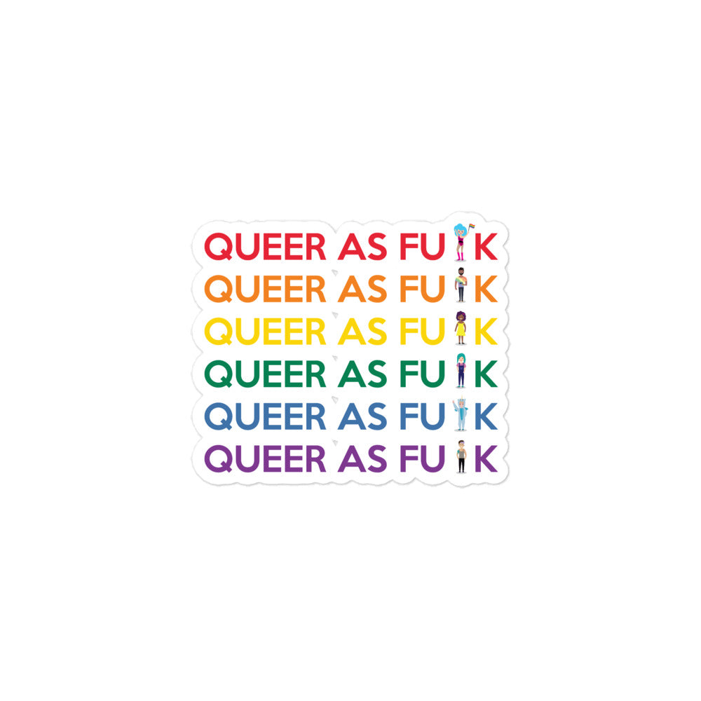 Queer As Fu#k Bubble-Free Stickers