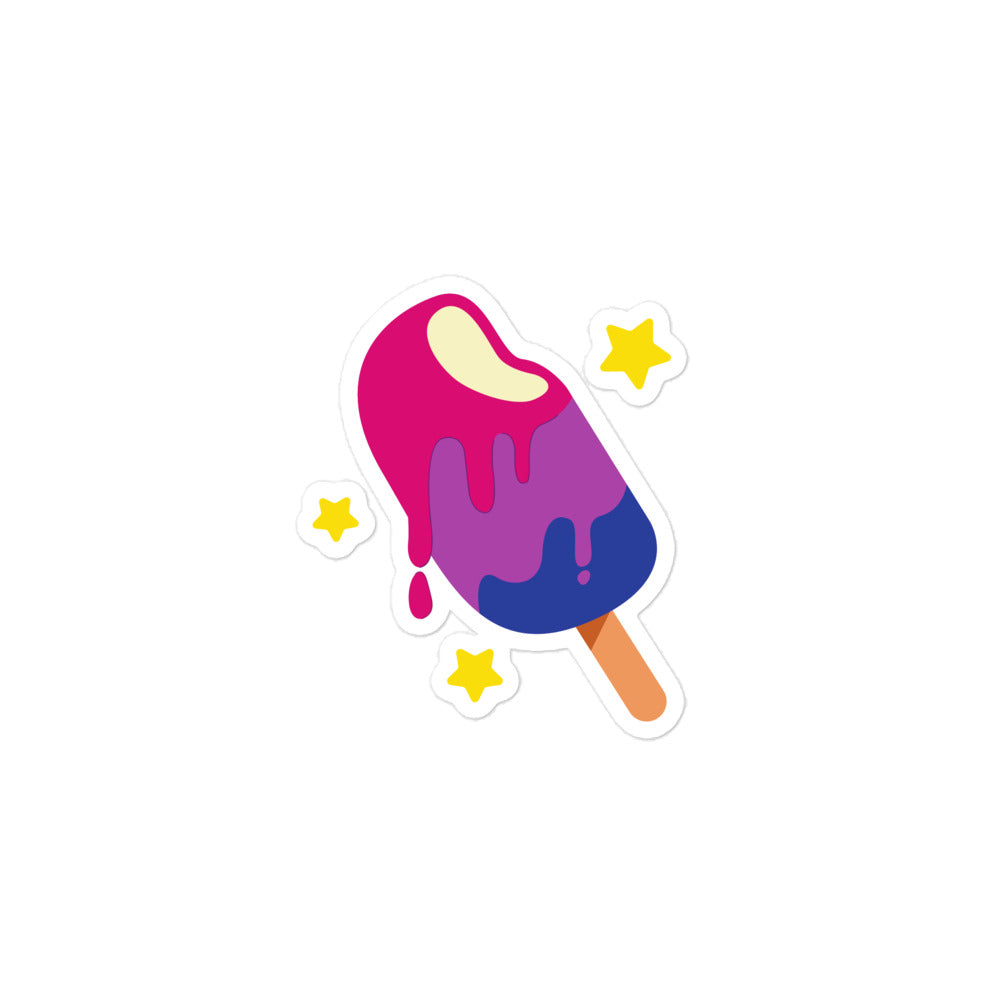 Bisexual Popsicle Bubble-Free Stickers