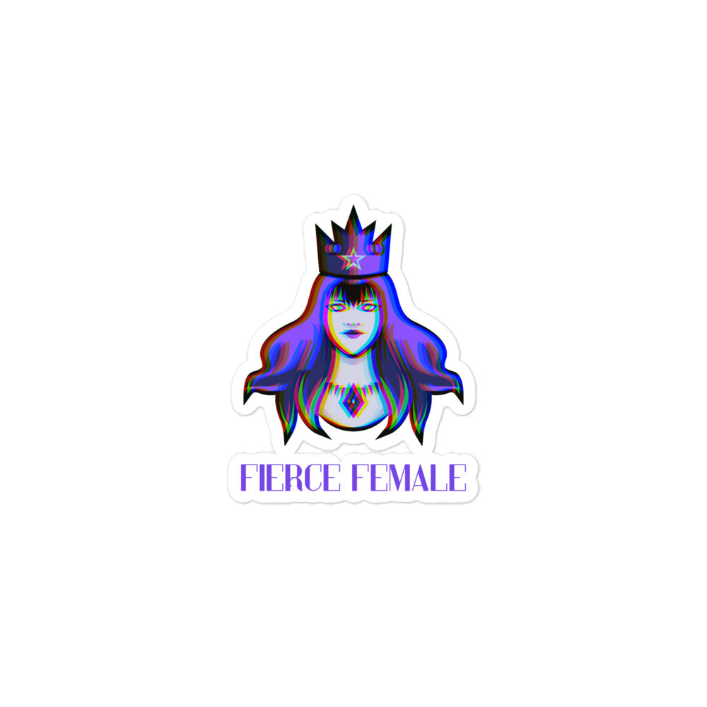 Fierce Female Bubble-Free Stickers