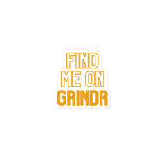 Find Me On Grindr Bubble-Free Stickers