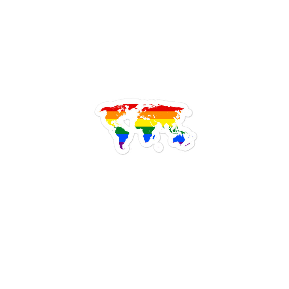 Gay Map Bubble-Free Stickers