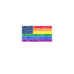 Gay USA Bubble-Free Stickers
