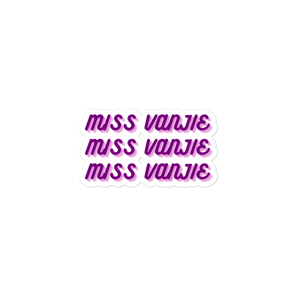 Miss Vanjie Bubble-Free Stickers