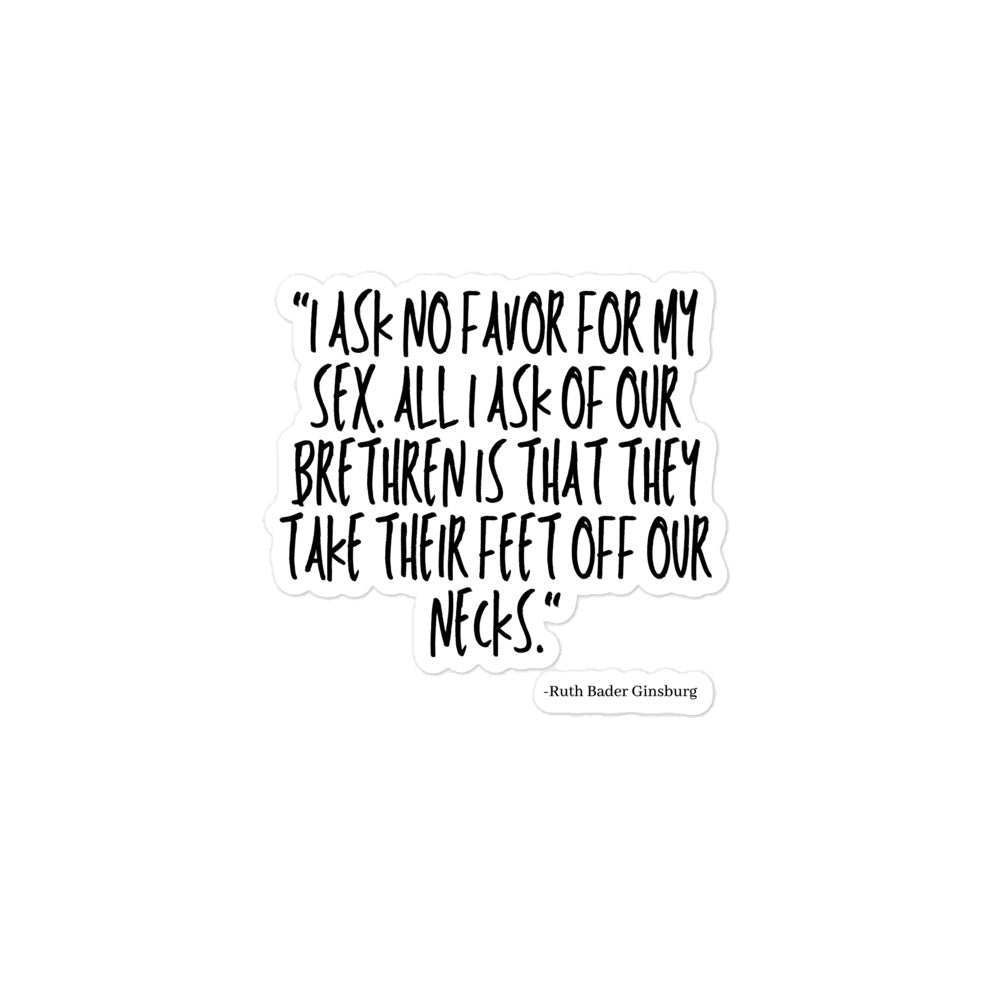 No Favor For My Sex Bubble-Free Stickers