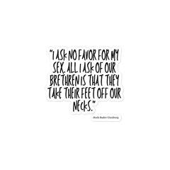 No Favor For My Sex Bubble-Free Stickers