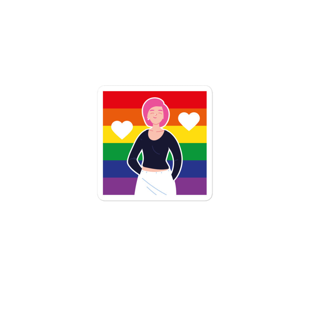 Queer Love Is Love Is Love Bubble-Free Stickers