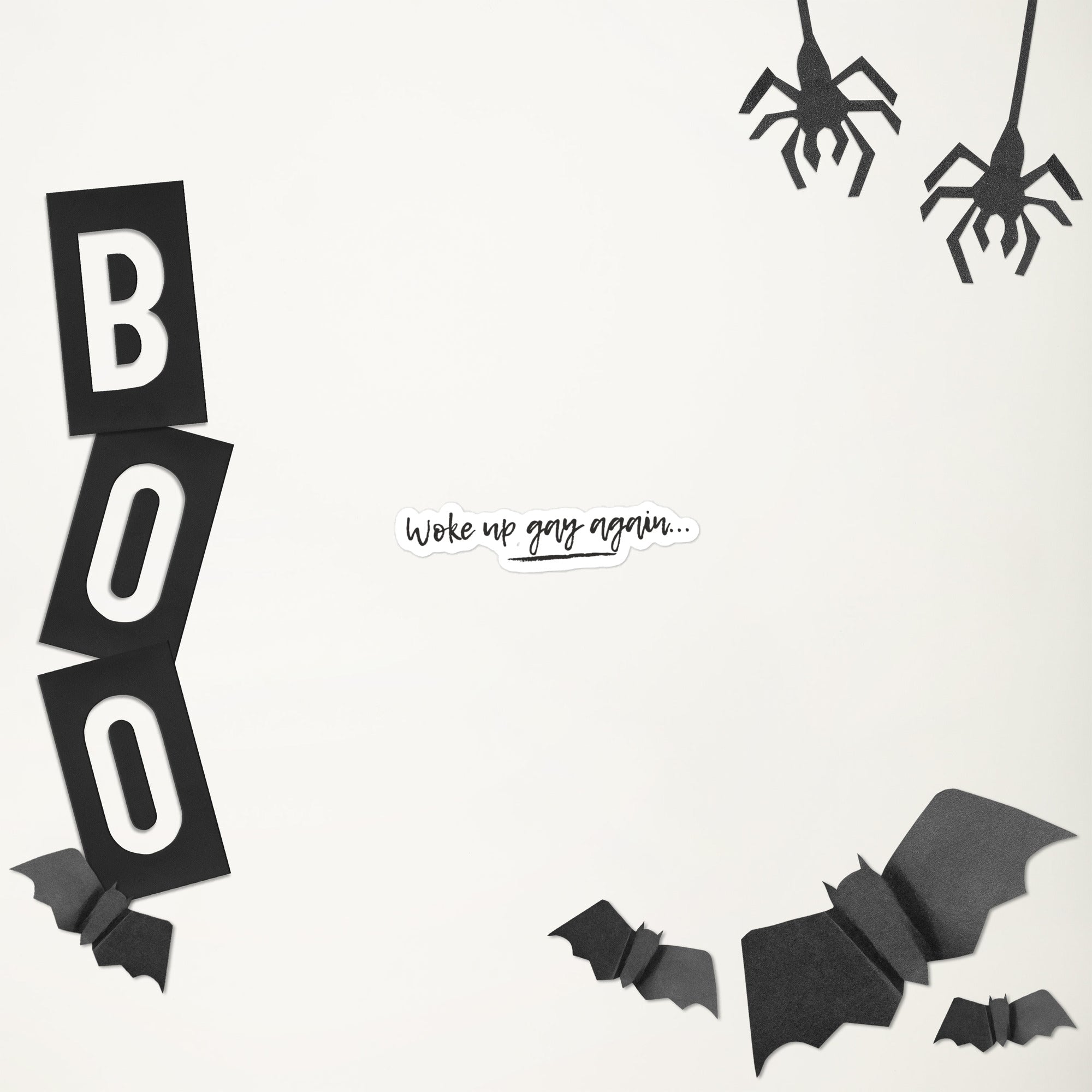 Woke Up Gay Again Bubble-Free Stickers