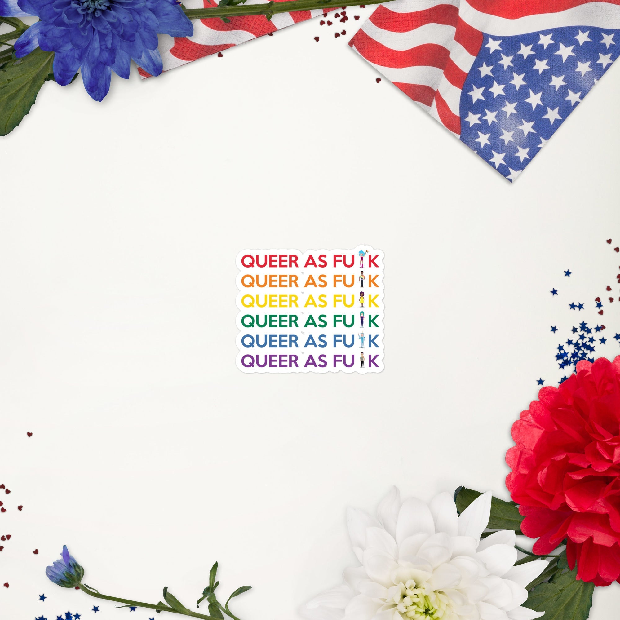 Queer As Fu#k Bubble-Free Stickers