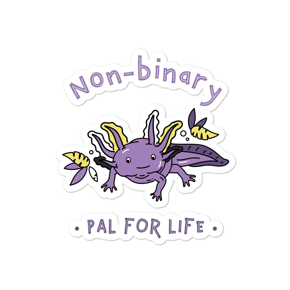Non-Binary Pal For Life Bubble-Free Stickers