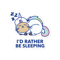 I'd Rather Be Sleeping Bubble-Free Stickers