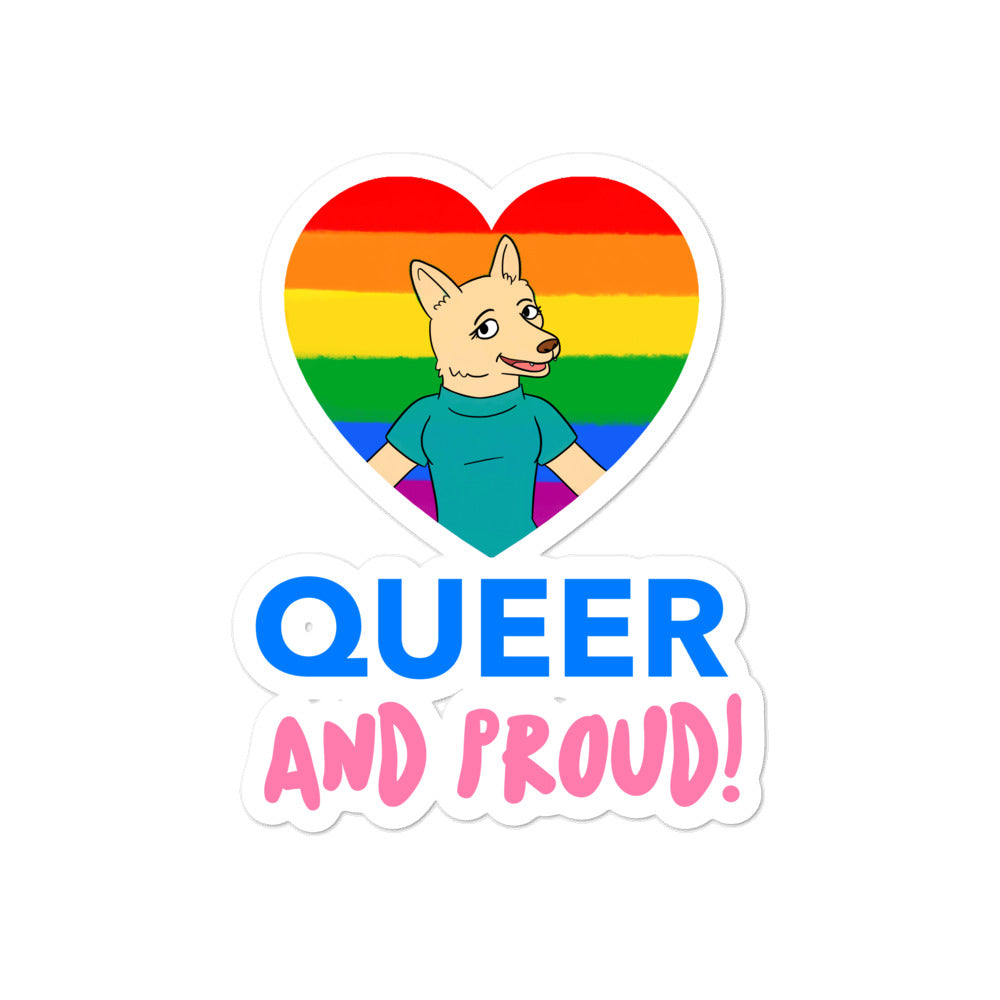 Queer And Proud Bubble-Free Stickers